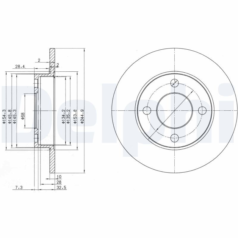 DELPHI BG2517 Brake Disc