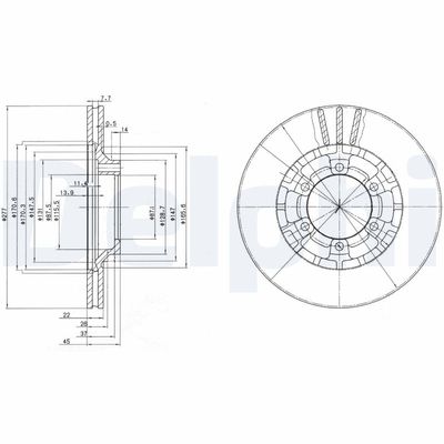 Brake Disc DELPHI BG2561