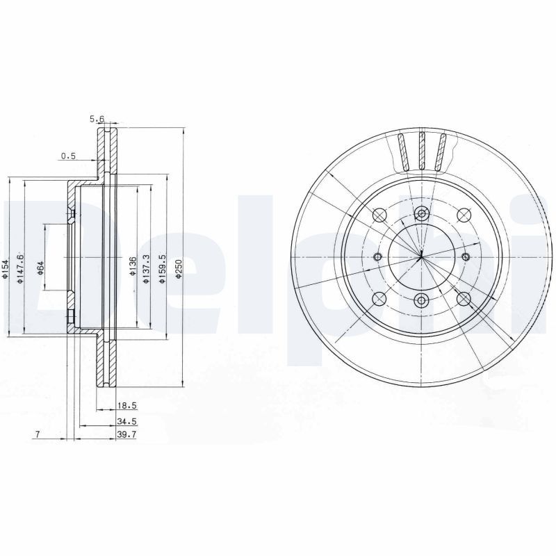 DELPHI BG2583 Brake Disc