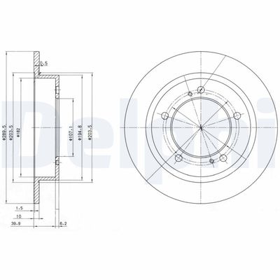 Brake Disc DELPHI BG2584