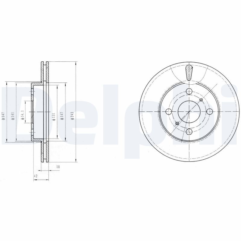 DELPHI BG2588 Brake Disc