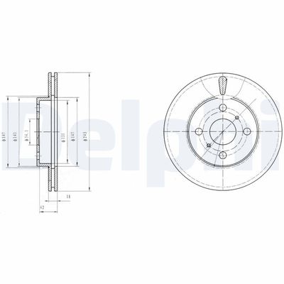 Brake Disc DELPHI BG2588