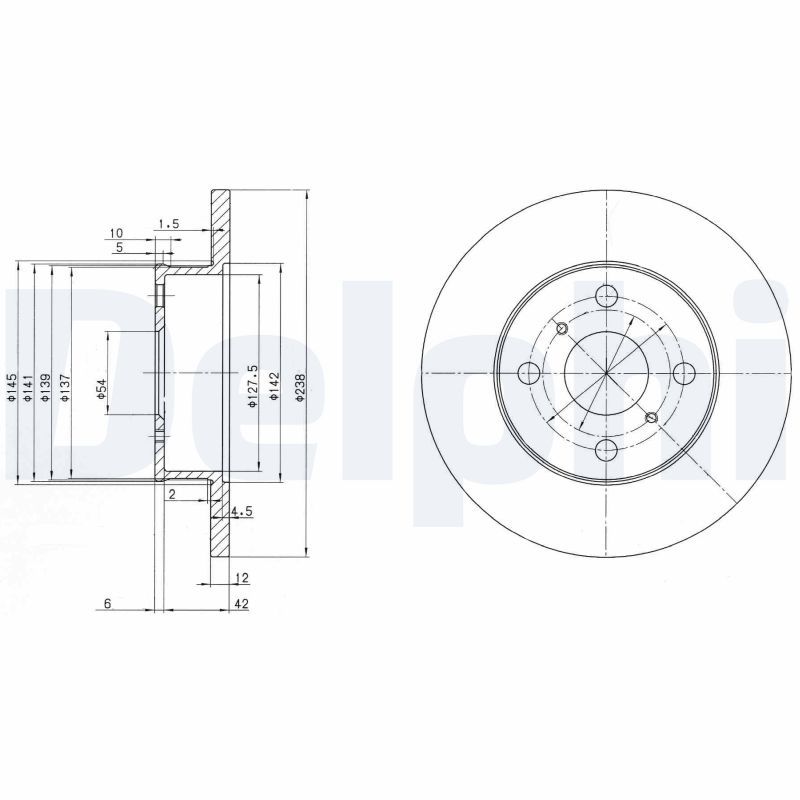 DELPHI BG2597 Brake Disc