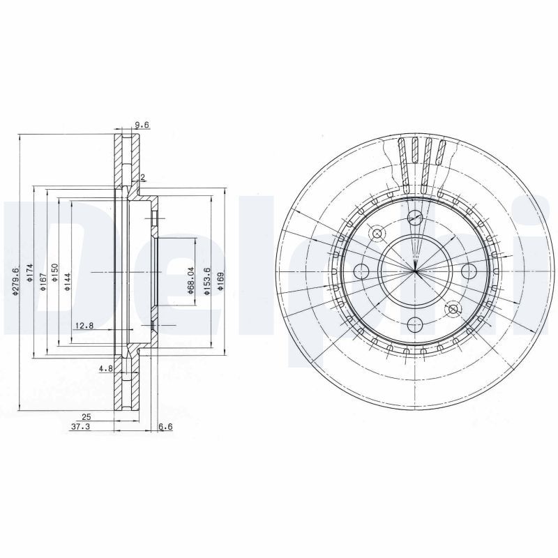 DELPHI BG2619 Brake Disc