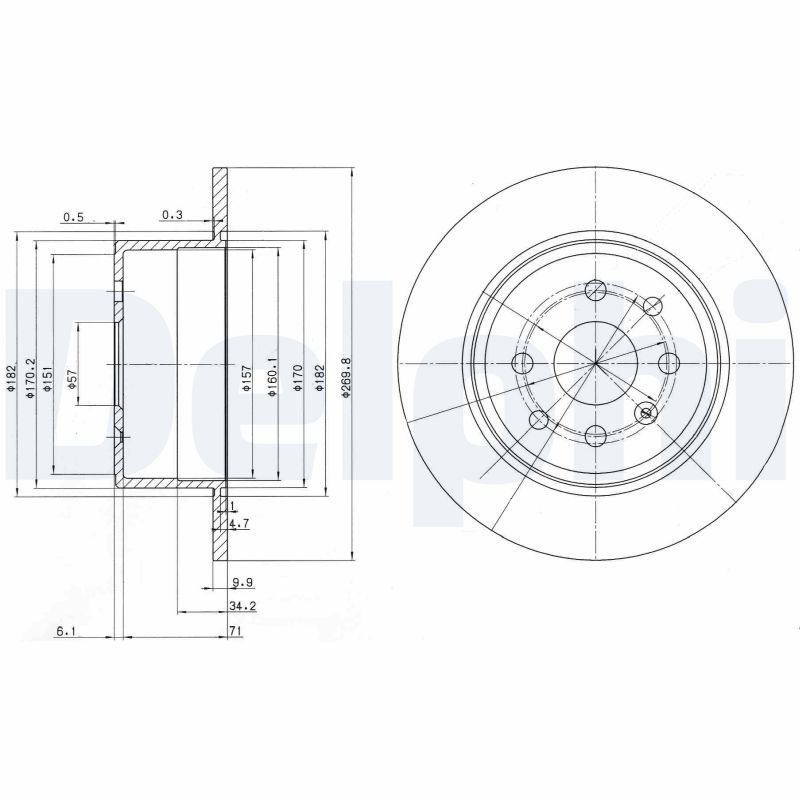 DELPHI BG2637 Brake Disc