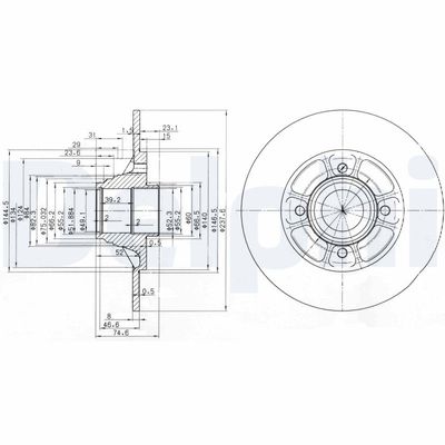 Brake Disc DELPHI BG2638