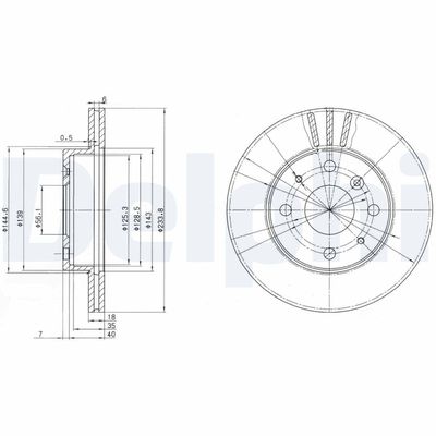 Brake Disc DELPHI BG2656