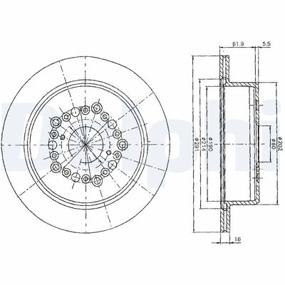 Brake Disc DELPHI BG2662