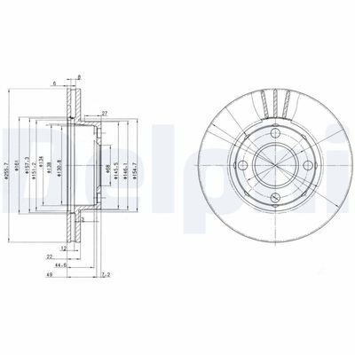 Brake Disc DELPHI BG2668