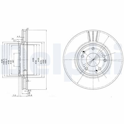 Brake Disc DELPHI BG2675