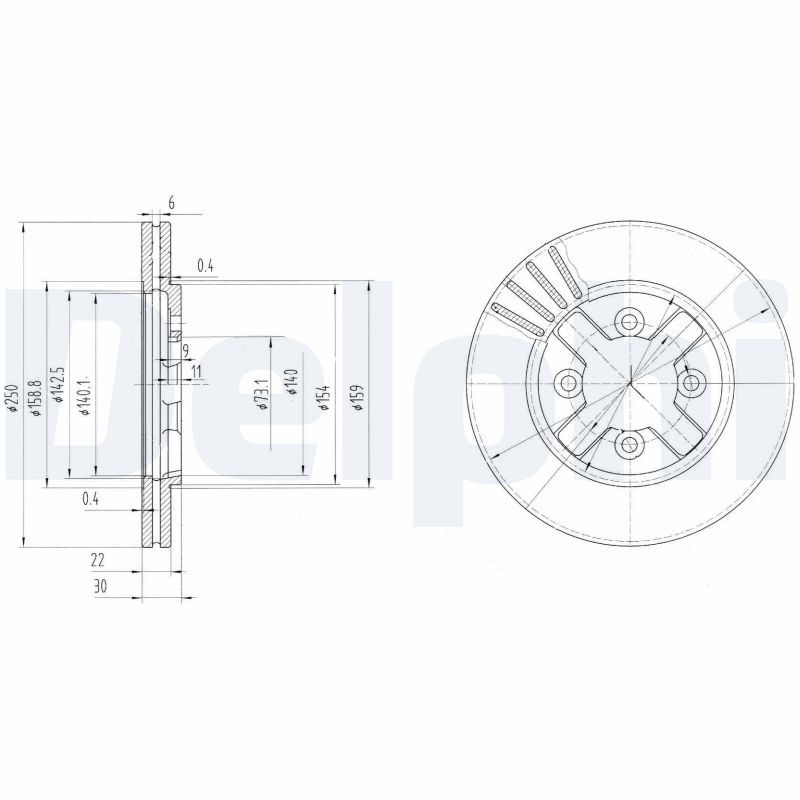 DELPHI BG2685 Brake Disc