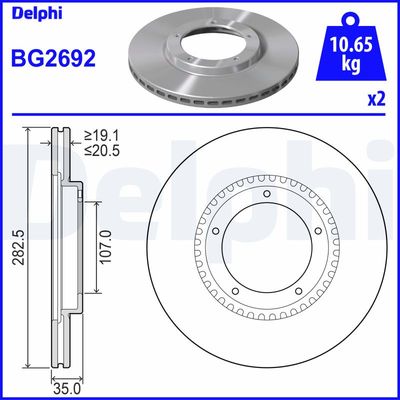 Brake Disc DELPHI BG2692