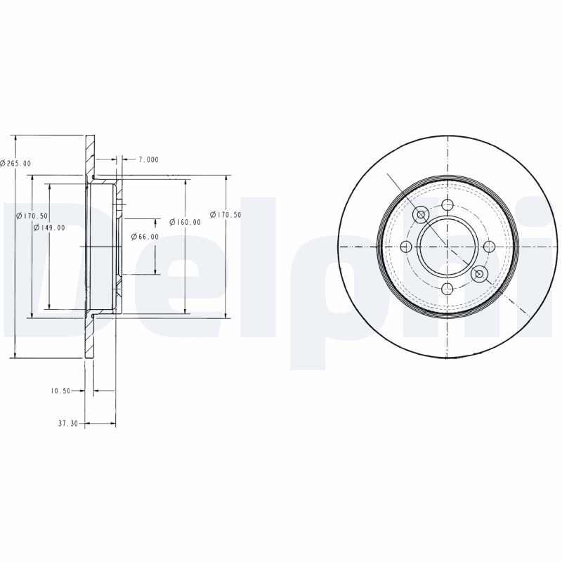 DELPHI BG2694 Brake Disc