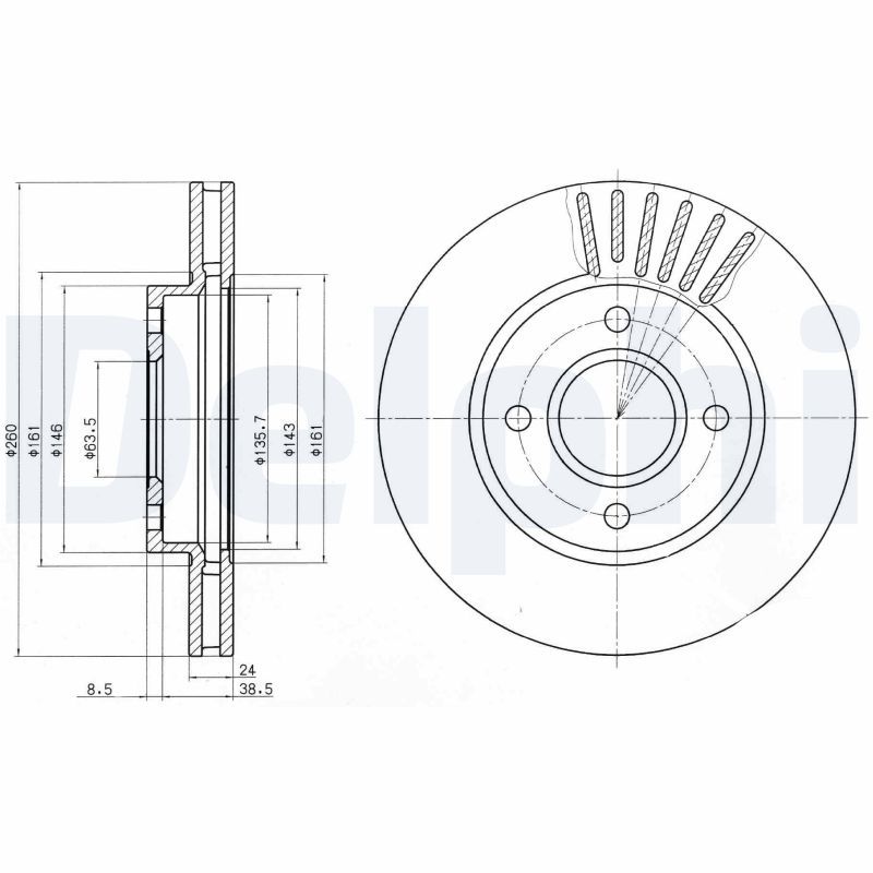 DELPHI BG2699 Brake Disc