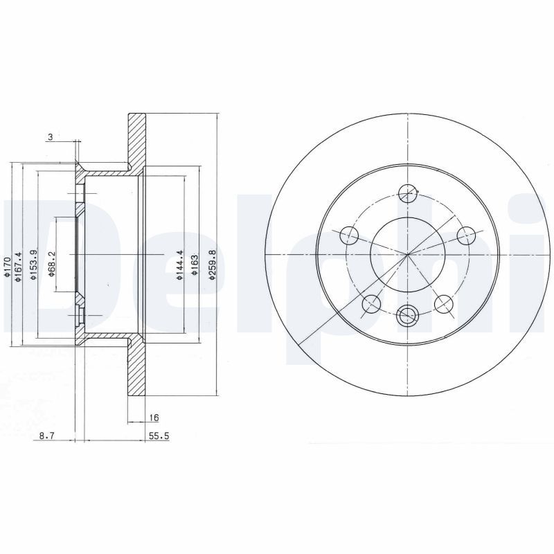 DELPHI BG2716 Brake Disc