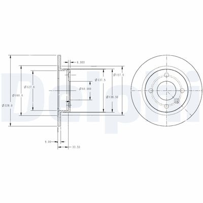 Brake Disc DELPHI BG2732