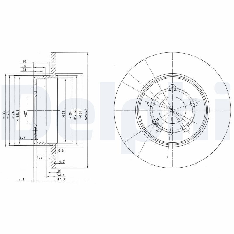 DELPHI BG2738 Brake Disc