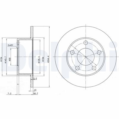 Brake Disc DELPHI BG2746C