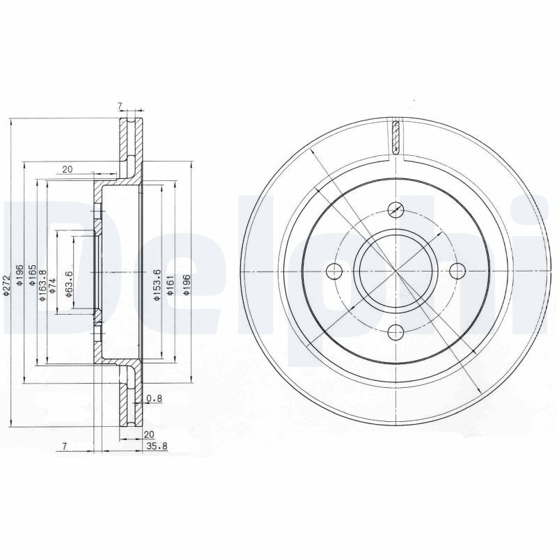 DELPHI BG2758 Brake Disc