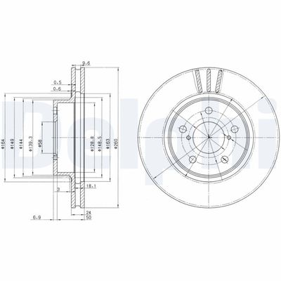 Brake Disc DELPHI BG2767