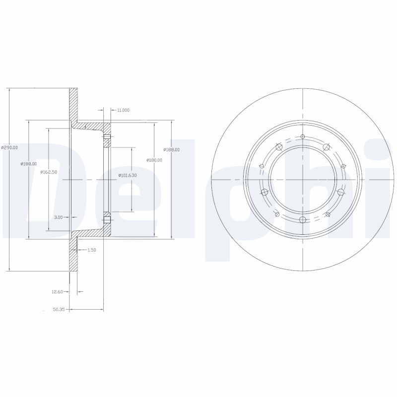 DELPHI BG2799 Brake Disc