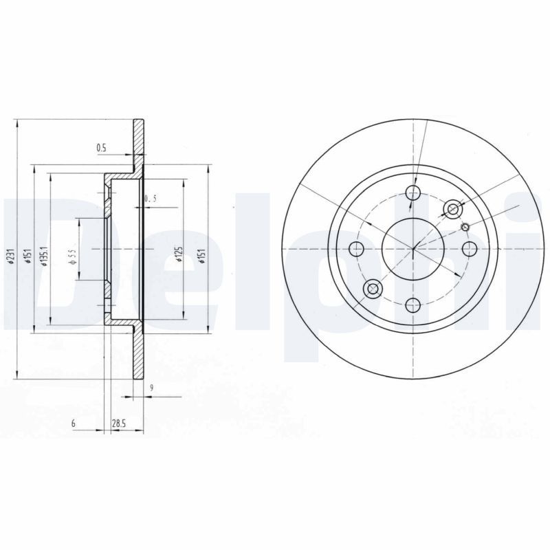 DELPHI BG2803 Brake Disc