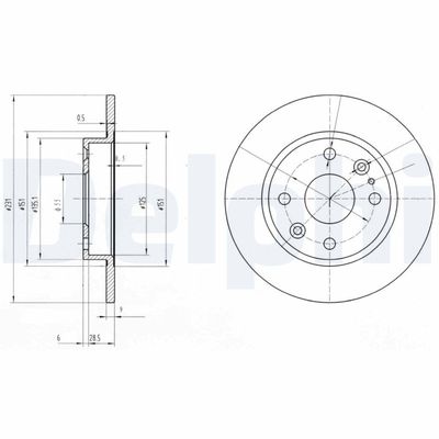Brake Disc DELPHI BG2803