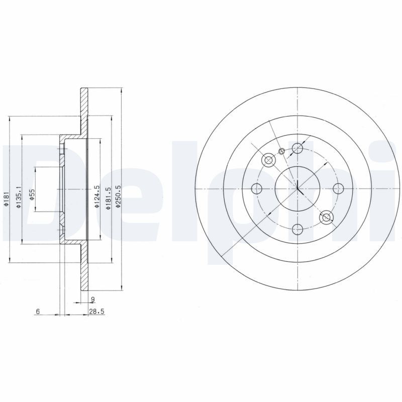 DELPHI BG2805C Brake Disc