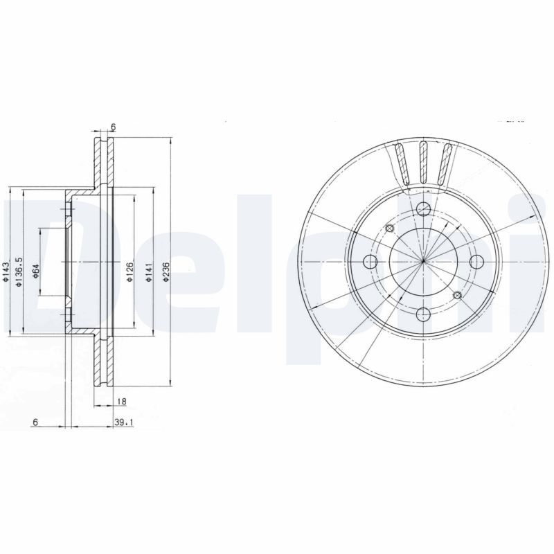 DELPHI BG2810 Brake Disc