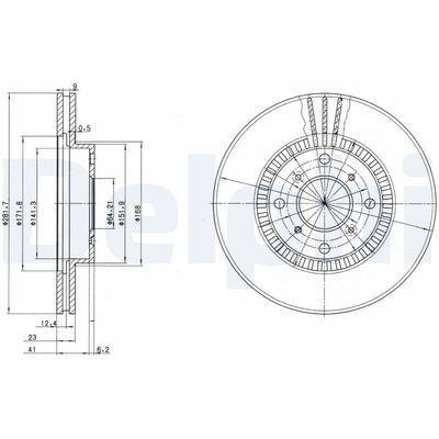 Brake Disc DELPHI BG2815