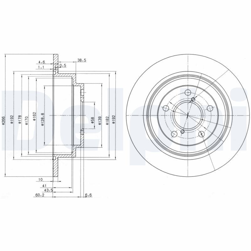 DELPHI BG2826 Brake Disc