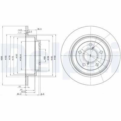Brake Disc DELPHI BG2826C