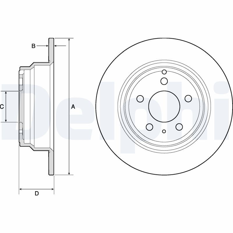 DELPHI BG2842 Brake Disc