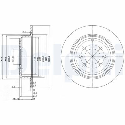 Brake Disc DELPHI BG2873C