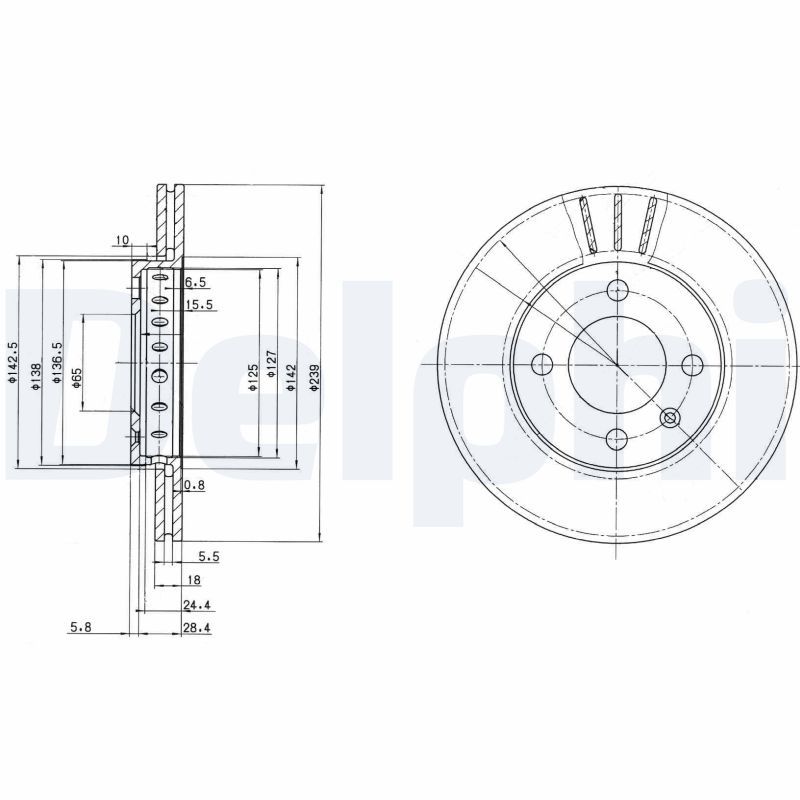 DELPHI BG2982 Brake Disc