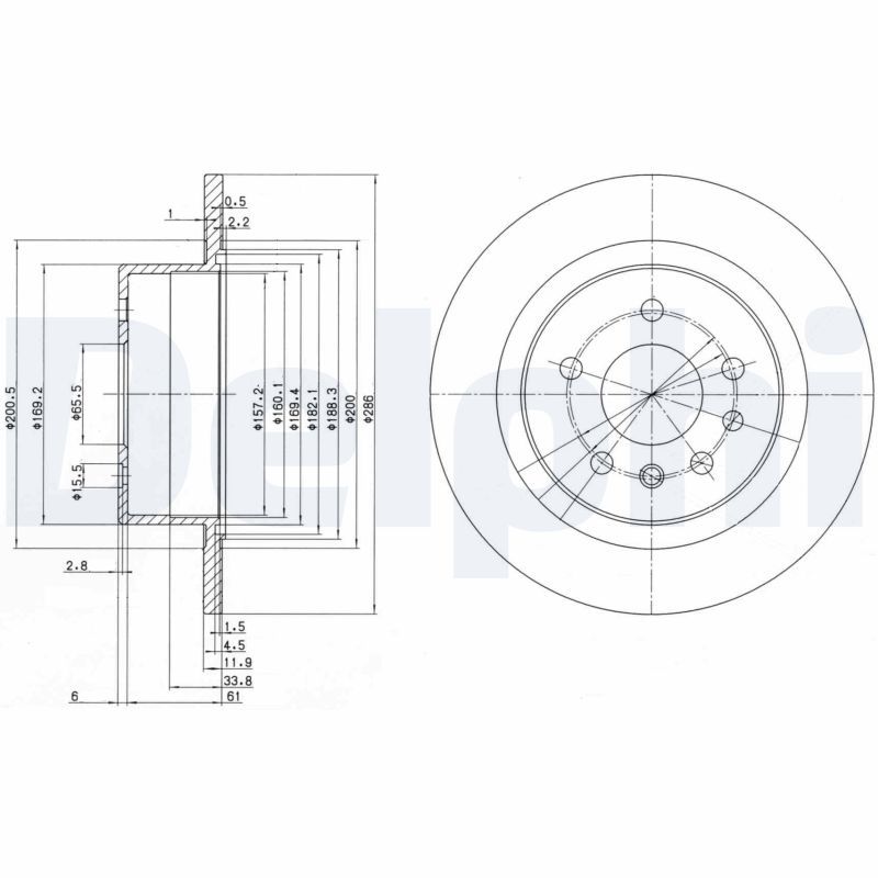 DELPHI BG2986 Brake Disc