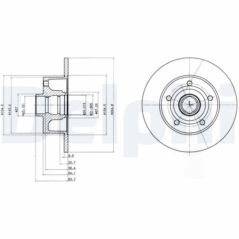 DELPHI BG3030C Brake Disc