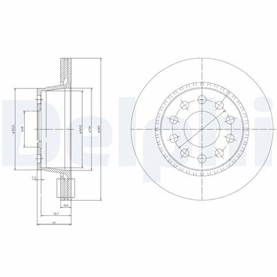 Brake Disc DELPHI BG3031