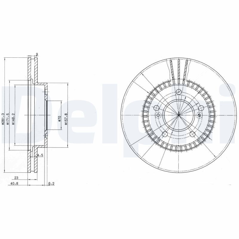 DELPHI BG3061 Brake Disc