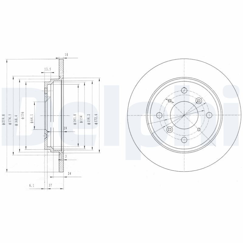 DELPHI BG3062 Brake Disc