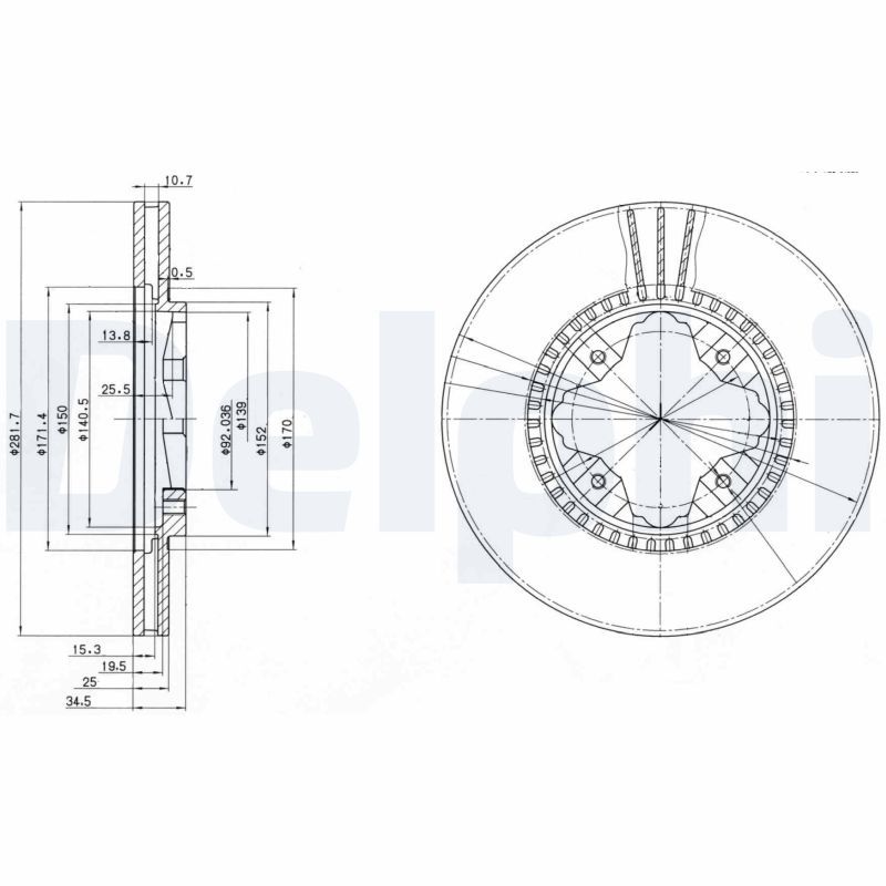 DELPHI BG3063 Brake Disc