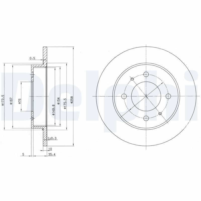 DELPHI BG3070 Brake Disc