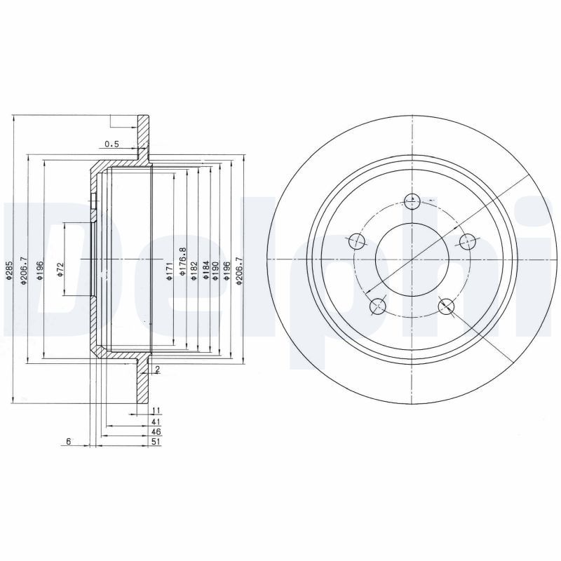 DELPHI BG3073 Brake Disc