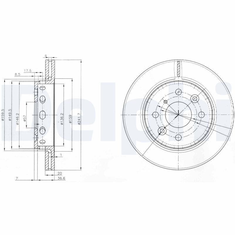 DELPHI BG3074 Brake Disc