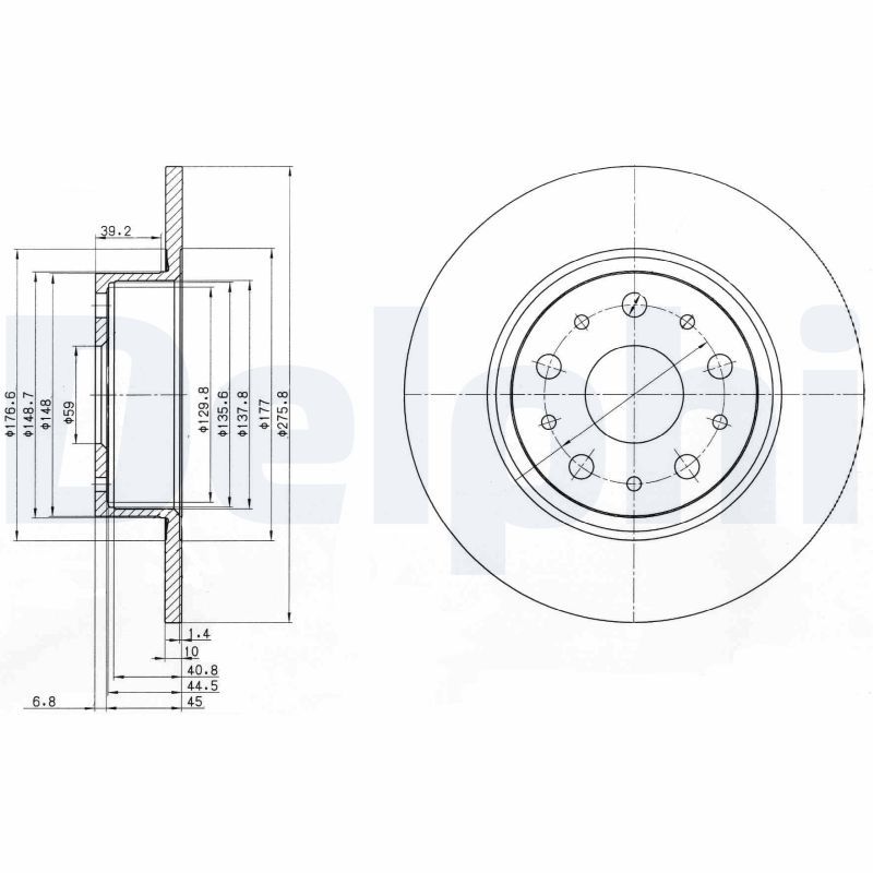 DELPHI BG3076 Brake Disc