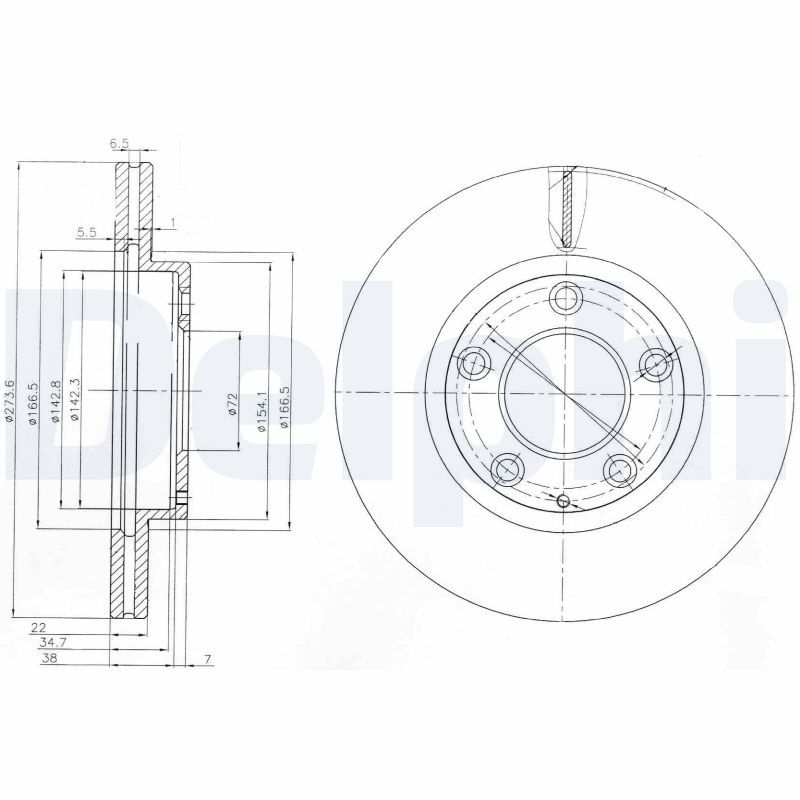 DELPHI BG3085 Brake Disc