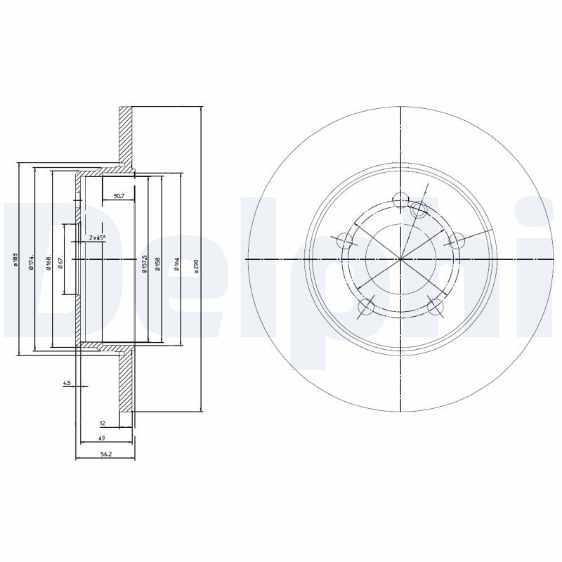 DELPHI BG3089 Brake Disc