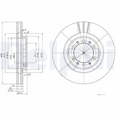 Brake Disc DELPHI BG3099