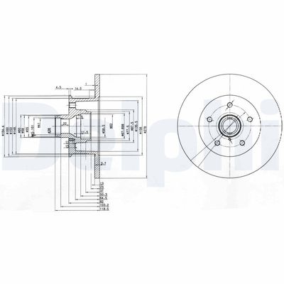 Brake Disc DELPHI BG310