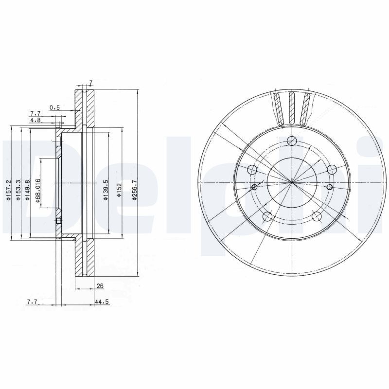 DELPHI BG3127 Brake Disc